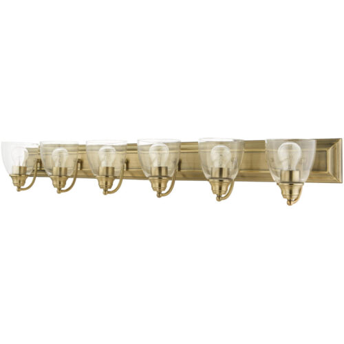 17076-01 6 Light Antique Brass Vanity Sconce-Lighting LumensWall Sconces