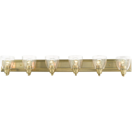 17076-01 6 Light Antique Brass Vanity Sconce-Lighting LumensWall Sconces