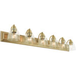 17076-01 6 Light Antique Brass Vanity Sconce-Lighting LumensWall Sconces