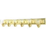 17076-02 6 Light Polished Brass Vanity Sconce-Lighting LumensWall Sconces