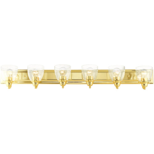 17076-02 6 Light Polished Brass Vanity Sconce-Lighting LumensWall Sconces