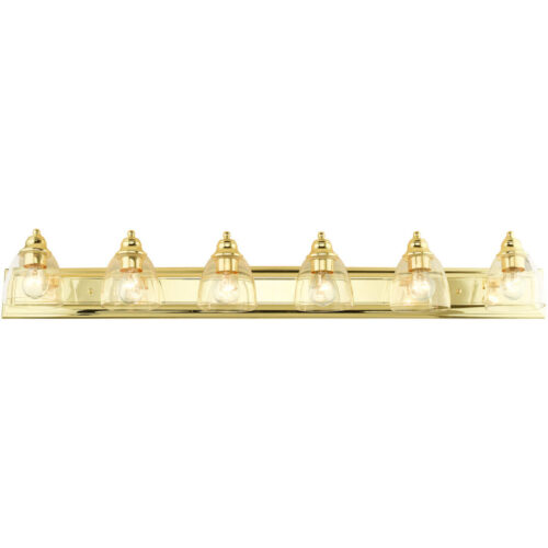 17076-02 6 Light Polished Brass Vanity Sconce-Lighting LumensWall Sconces