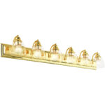 17076-02 6 Light Polished Brass Vanity Sconce-Lighting LumensWall Sconces