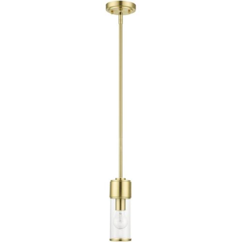 17140-12 1 Light Satin Brass Mini Pendant-Lighting LumensPendant Lights