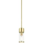 17140-12 1 Light Satin Brass Mini Pendant-Lighting LumensPendant Lights