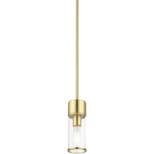 17140-12 1 Light Satin Brass Mini Pendant-Lighting LumensPendant Lights