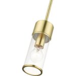 17140-12 1 Light Satin Brass Mini Pendant-Lighting LumensPendant Lights