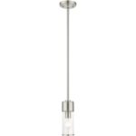 17140-91 1 Light Brushed Nickel Mini Pendant-Lighting LumensPendant Lights