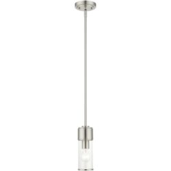 17140-91 1 Light Brushed Nickel Mini Pendant-Lighting LumensPendant Lights