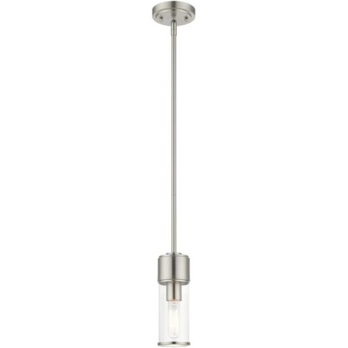 17140-91 1 Light Brushed Nickel Mini Pendant-Lighting LumensPendant Lights