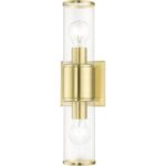 17142-12 2 Light Satin Brass Vanity Sconce-Lighting LumensWall Sconces