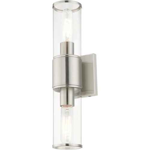 17142-91 2 Light Brushed Nickel Vanity Sconce-Lighting LumensWall Sconces