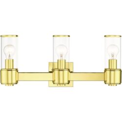 17143-02 3 Light Polished Brass Vanity Sconce-Lighting LumensWall Sconces