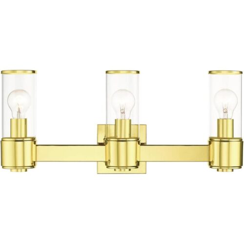 17143-02 3 Light Polished Brass Vanity Sconce-Lighting LumensWall Sconces