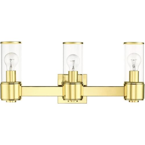 17143-02 3 Light Polished Brass Vanity Sconce-Lighting LumensWall Sconces