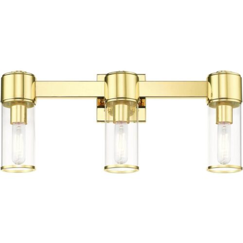 17143-02 3 Light Polished Brass Vanity Sconce-Lighting LumensWall Sconces