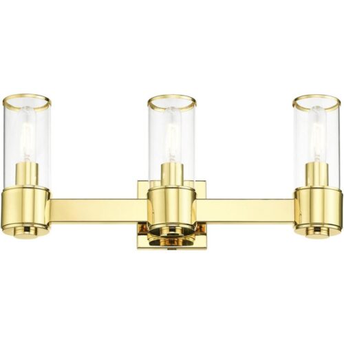 17143-02 3 Light Polished Brass Vanity Sconce-Lighting LumensWall Sconces