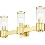 17143-02 3 Light Polished Brass Vanity Sconce-Lighting LumensWall Sconces