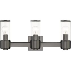 17143-46 3 Light Black Chrome Vanity Sconce-Lighting LumensWall Sconces