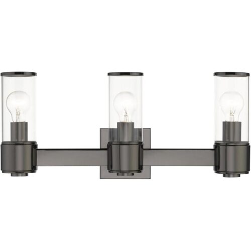 17143-46 3 Light Black Chrome Vanity Sconce-Lighting LumensWall Sconces