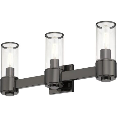 17143-46 3 Light Black Chrome Vanity Sconce-Lighting LumensWall Sconces