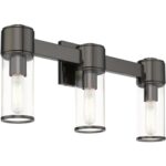 17143-46 3 Light Black Chrome Vanity Sconce-Lighting LumensWall Sconces