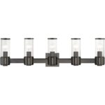 17145-46 5 Light Black Chrome Large Vanity Sconce-Lighting LumensWall Sconces