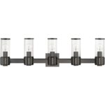 17145-46 5 Light Black Chrome Large Vanity Sconce-Lighting LumensWall Sconces