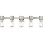 17145-91 5 Light Brushed Nickel Large Vanity Sconce-Lighting LumensWall Sconces