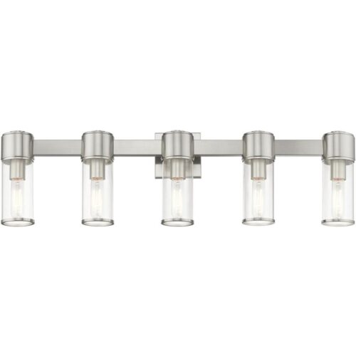 17145-91 5 Light Brushed Nickel Large Vanity Sconce-Lighting LumensWall Sconces