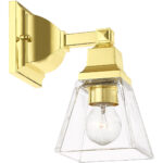 5 inch 1 Light Polished Brass Wall Sconce with Clear Glass Shade-Lighting LumensWall Sconces