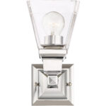 5 inch 1 Light Polished Chrome Wall Sconce with Clear Glass Shade-Lighting LumensWall Sconces