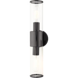 17282-46 2 Light Black Chrome ADA Vanity Sconce-Lighting LumensWall Sconces