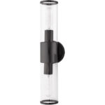 17282-46 2 Light Black Chrome ADA Vanity Sconce-Lighting LumensWall Sconces