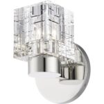 17371-35 1 Light Polished Nickel Crystal Single Sconce-Lighting LumensWall Sconces