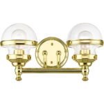 17412-02 2 Light Polished Brass Vanity Sconce-Lighting LumensWall Sconces