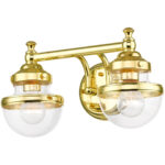 17412-02 2 Light Polished Brass Vanity Sconce-Lighting LumensWall Sconces