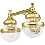 17412-02 2 Light Polished Brass Vanity Sconce-Lighting LumensWall Sconces