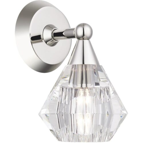 17811-35 1 Light Polished Nickel Crystal Single Sconce-Lighting LumensWall Sconces