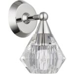 17811-35 1 Light Polished Nickel Crystal Single Sconce-Lighting LumensWall Sconces