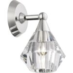 17811-35 1 Light Polished Nickel Crystal Single Sconce-Lighting LumensWall Sconces