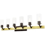 17826-12 6 Light Satin Brass  Vanity Sconce-Lighting LumensWall Sconces