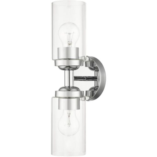 18082-05 2 Light Polished Chrome Vanity Sconce-Lighting LumensWall Sconces