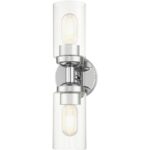 18082-05 2 Light Polished Chrome Vanity Sconce-Lighting LumensWall Sconces