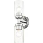 18082-05 2 Light Polished Chrome Vanity Sconce-Lighting LumensWall Sconces