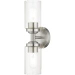 18082-91 2 Light Brushed Nickel Vanity Sconce-Lighting LumensWall Sconces