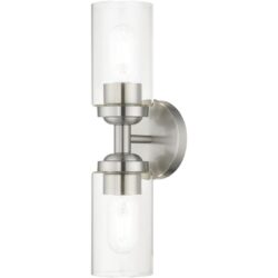 18082-91 2 Light Brushed Nickel Vanity Sconce-Lighting LumensWall Sconces