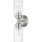 18082-91 2 Light Brushed Nickel Vanity Sconce-Lighting LumensWall Sconces