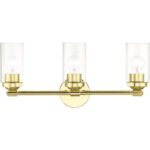 18083-02 3 Light Polished Brass Vanity Sconce-Lighting LumensWall Sconces