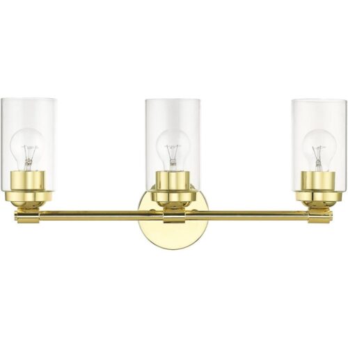 18083-02 3 Light Polished Brass Vanity Sconce-Lighting LumensWall Sconces